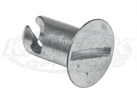 Quarter Turn Fastener Countersunk Aluminum Button 0.500 Length For #6 Spring