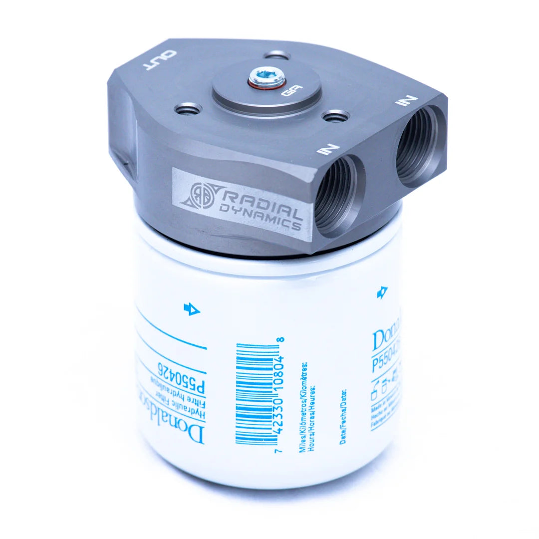 Radial Dynamics Remote Oil Filter Assembly - Compact