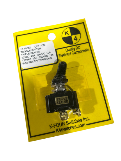 Sealed Single Pole Switch Off/On w/ Screw Terminals