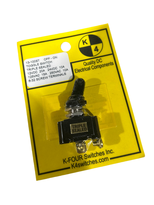 Sealed Single Pole Switch Off/On w/ Screw Terminals
