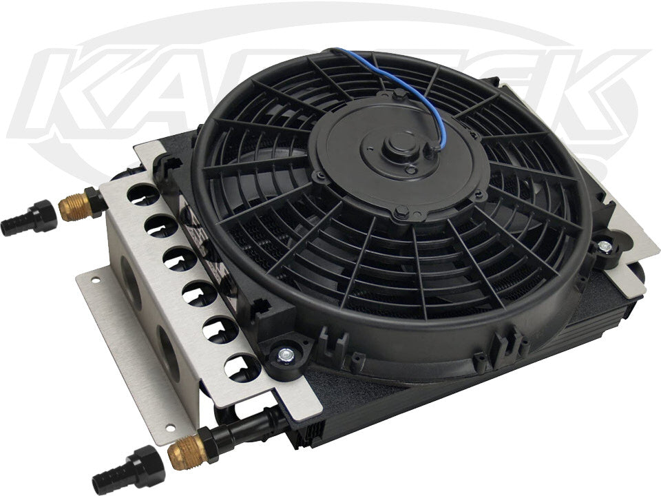 Derale 13900 Electra-Cool Universal 16 Pass Oil Cooler With 10" Fan -6